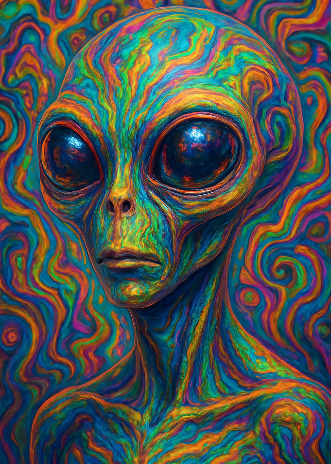 Psychedelic Alien Portrait