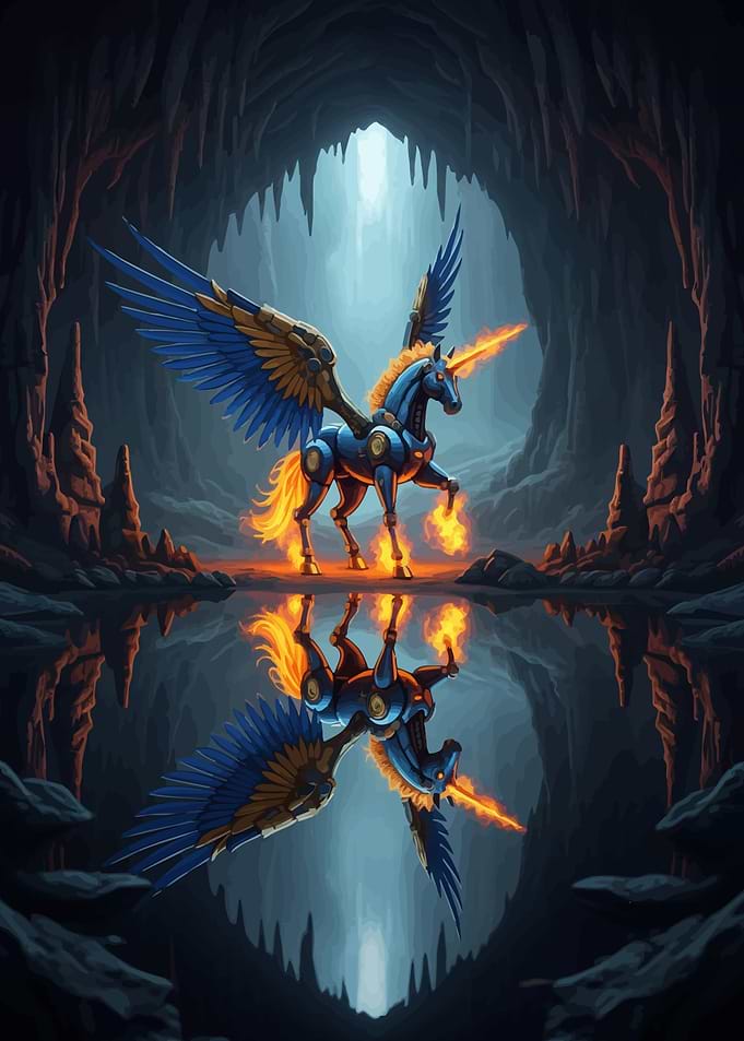 Mechanical Unicorn Fire Wings