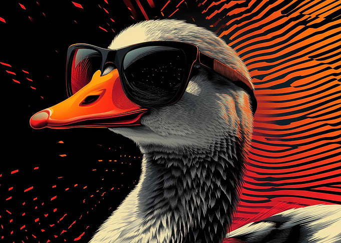Cool Goose with Sunglasses