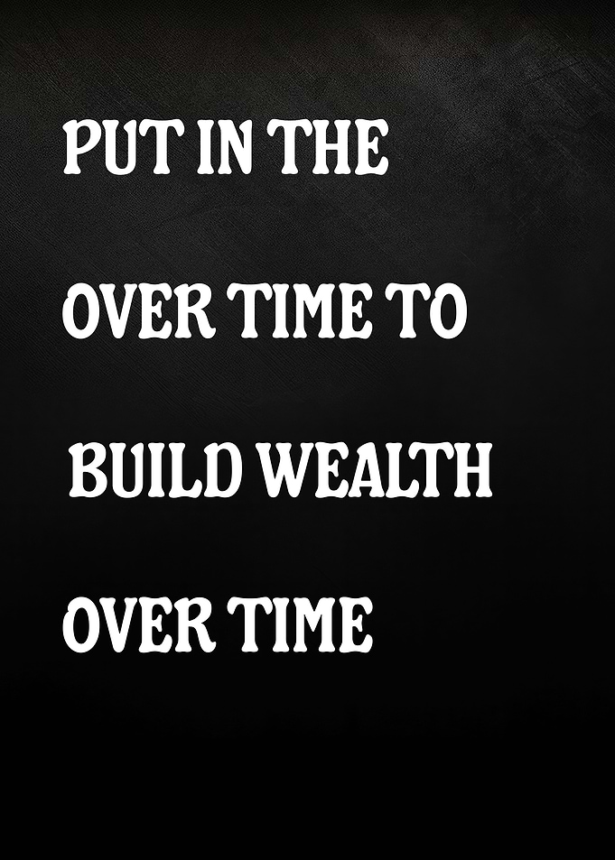 Build Wealth Over Time Text Art