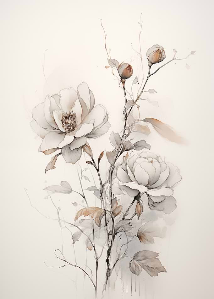 Floral Painting with Roses