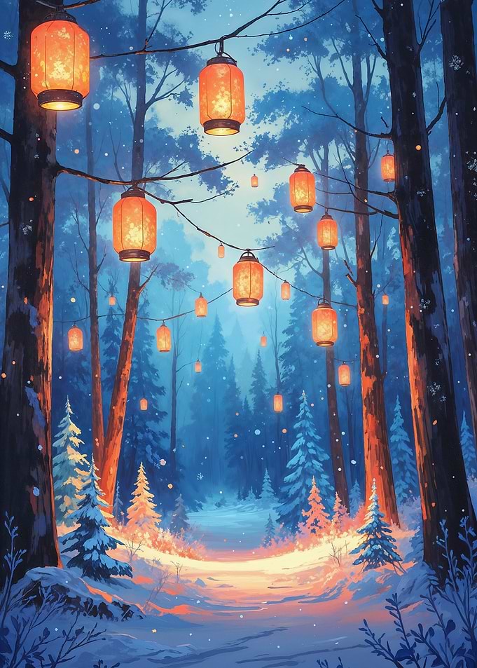 Enchanted Winter Forest Lanterns