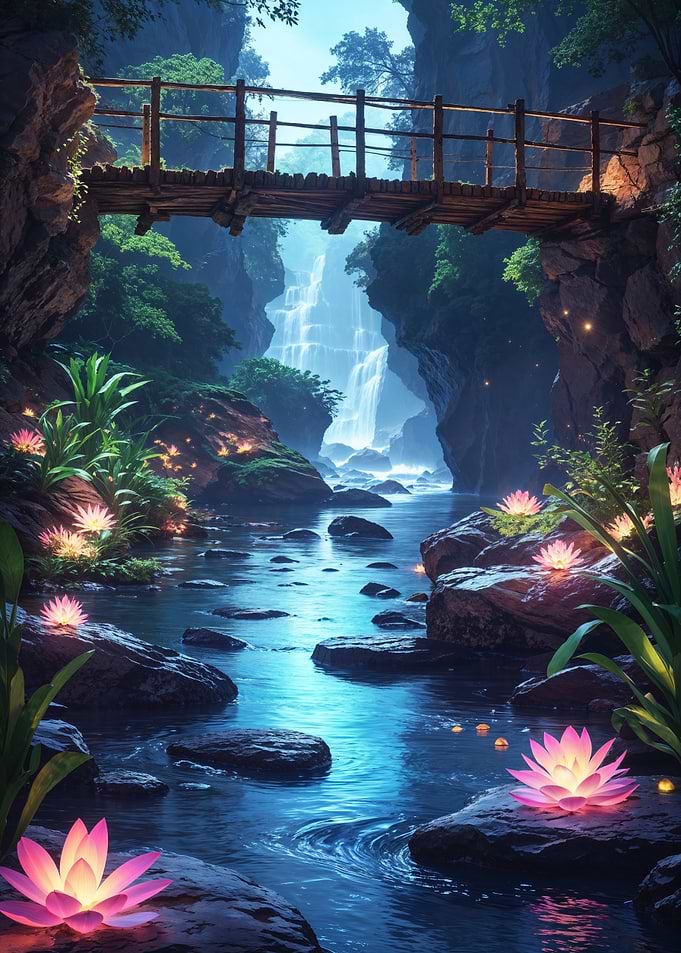Glowing Lotus River