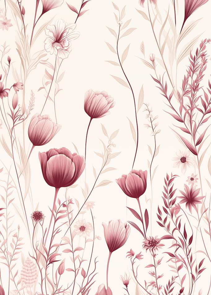 Floral Tulips and Daisies
