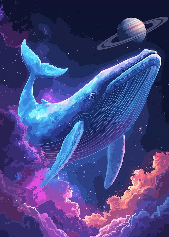 Cosmic Whale in Nebula