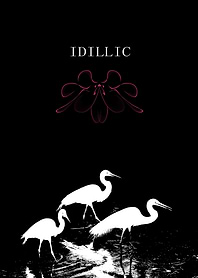 Idyllic Cranes in Black and White