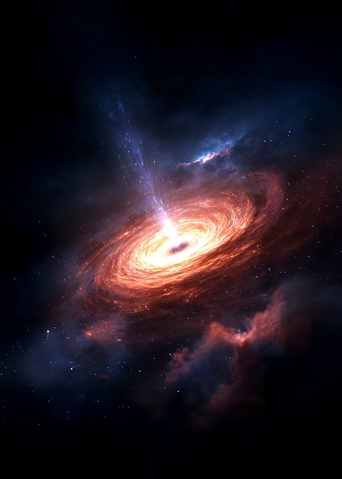 Dramatic Black Hole in Space