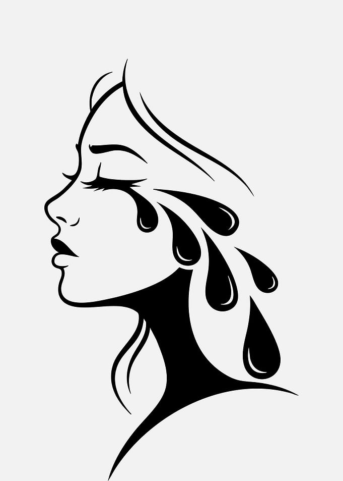 Crying Woman Silhouette