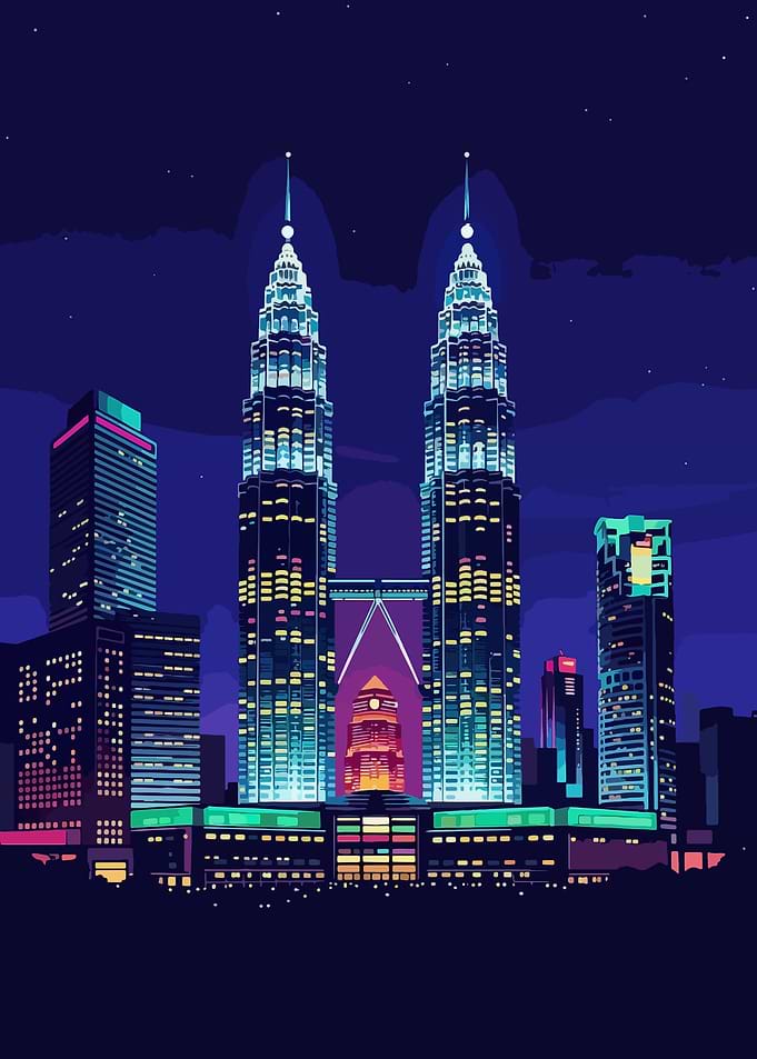Kuala Lumpur Cityscape at Night