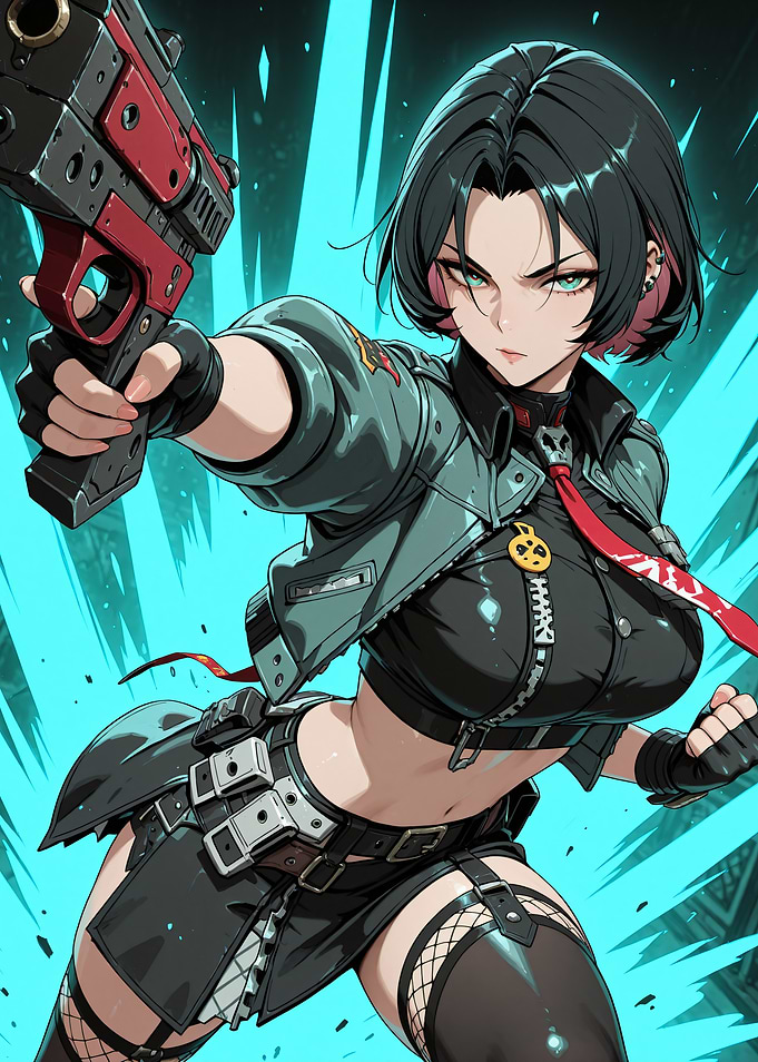 Jane Doe Zenless Zone Zero Anime Woman with Gun