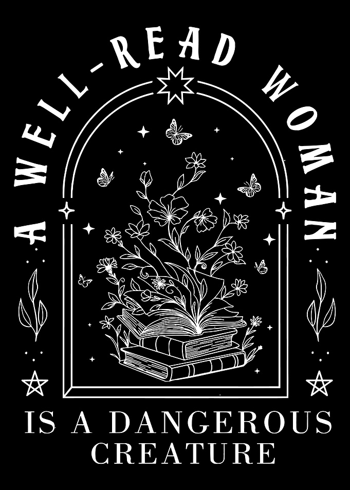 Well-Read Woman Dangerous Creature Art