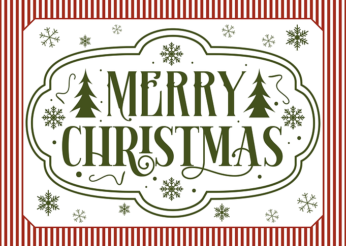 Merry Christmas Holiday Greeting Card