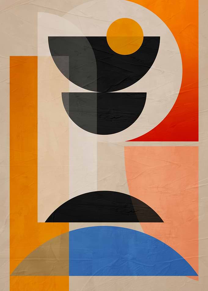 Abstract Geometric Shapes Art