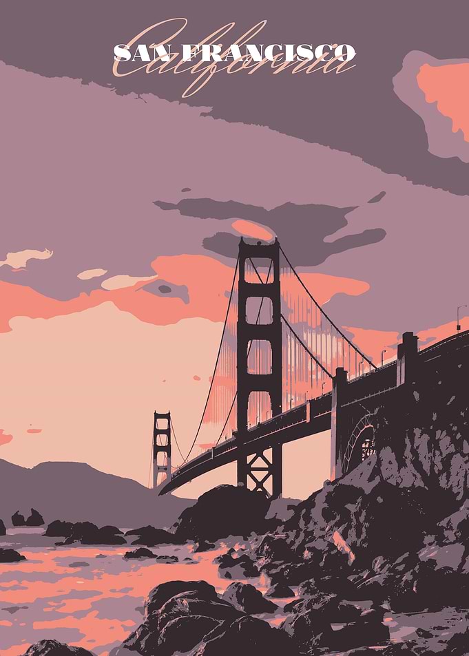 San Francisco Golden Gate Bridge Art