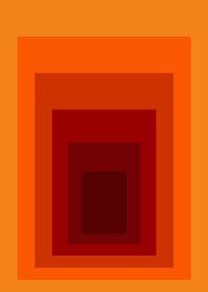 Nested Squares in Shades of Orange