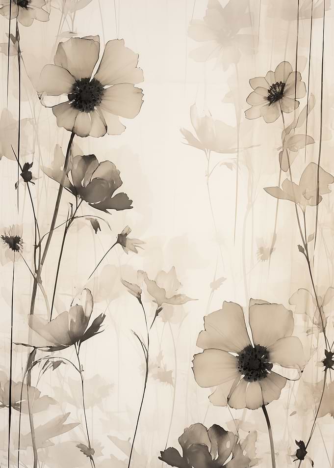 Floral Sepia Tones