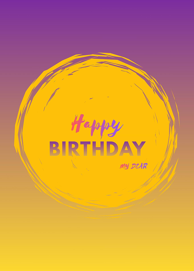 Happy Birthday Greeting Card Design