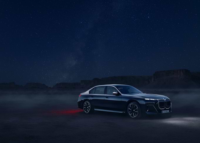 BMW 7 Series at Night