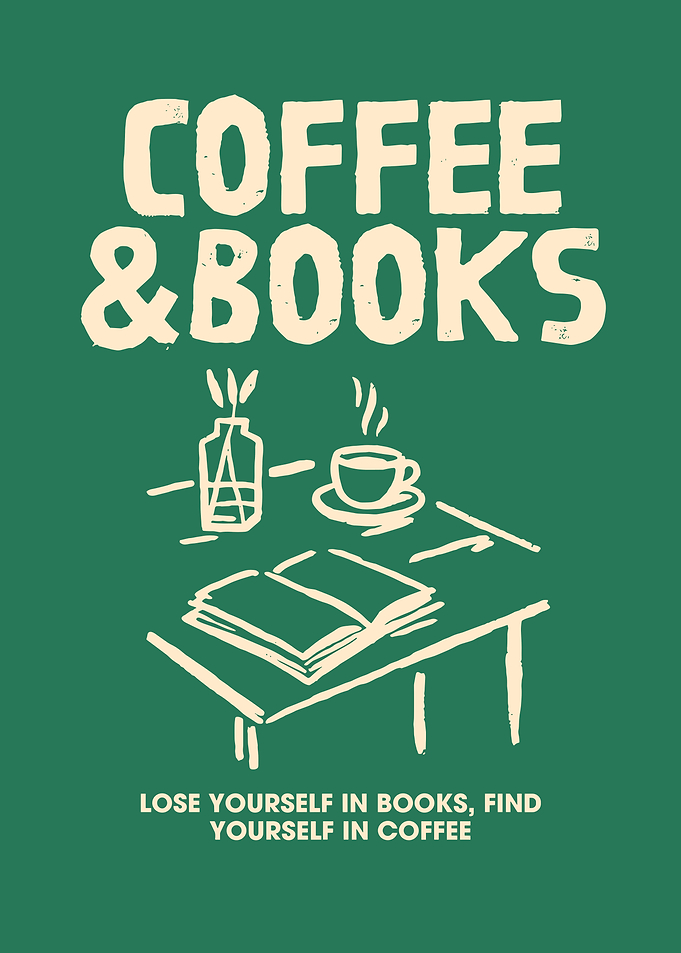 Coffee and Books Illustration