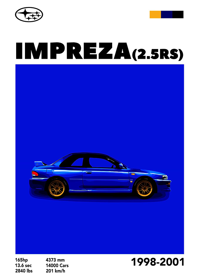 Subaru Impreza 2.5RS Poster
