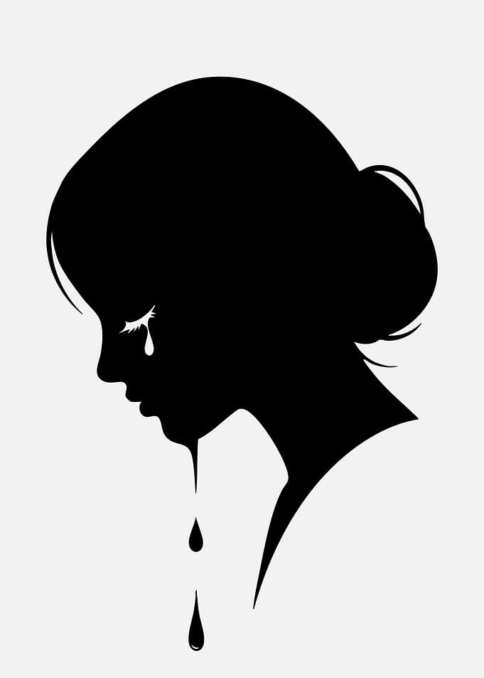 Crying Woman Silhouette