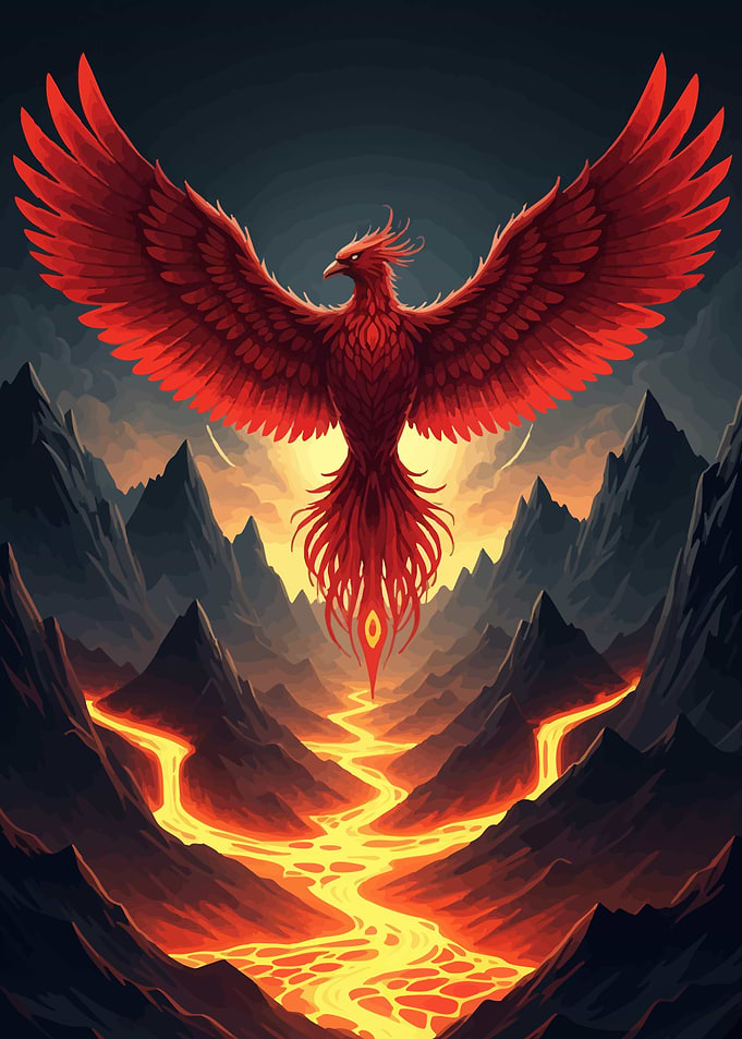 Fiery Phoenix Rising