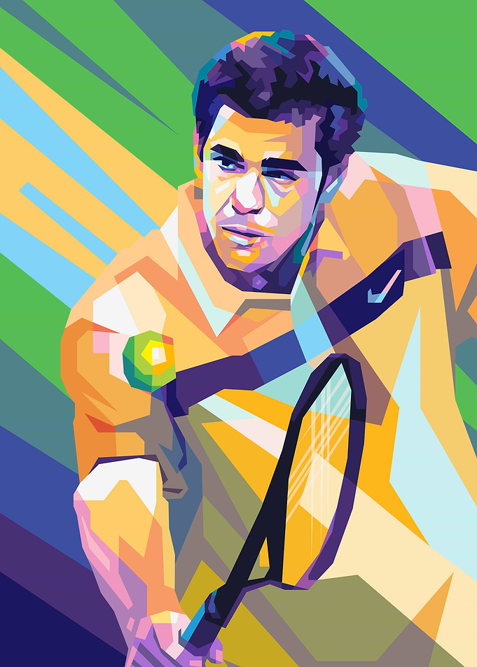 Pete Sampras in Popart Illustration