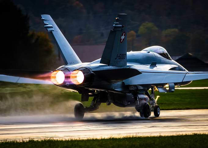 Swiss F/A-18C Taking Off