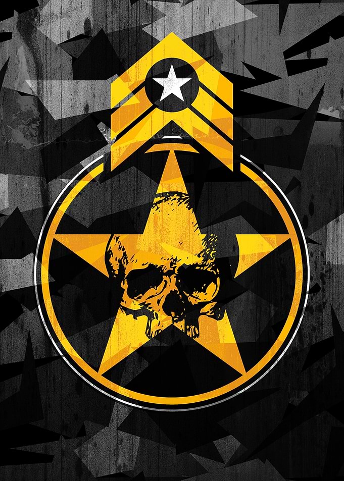 Military Skull Star Graphic