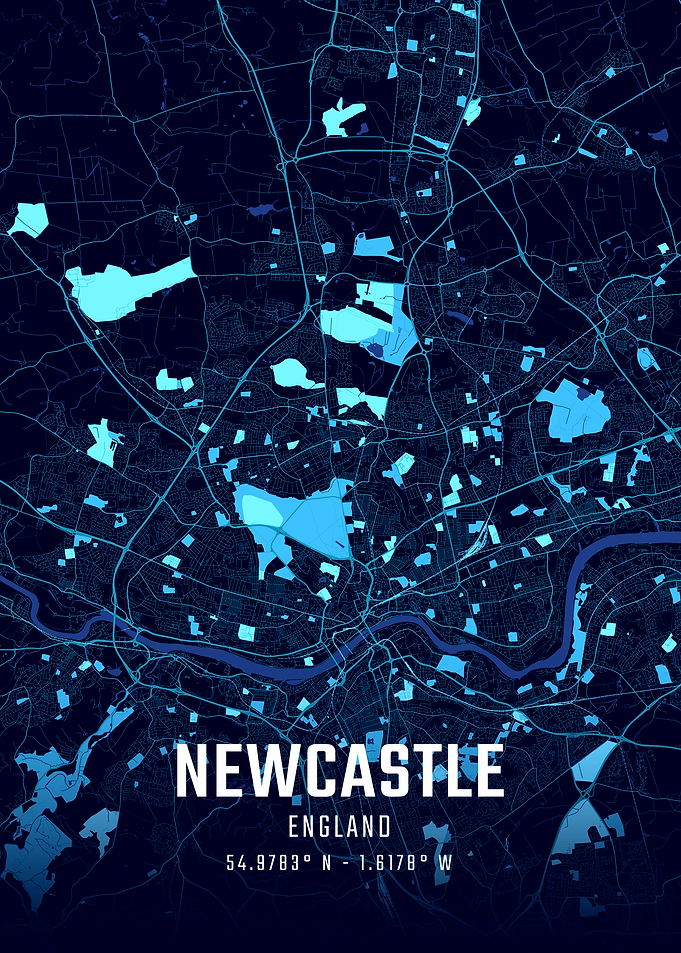 Newcastle Midnight City Map