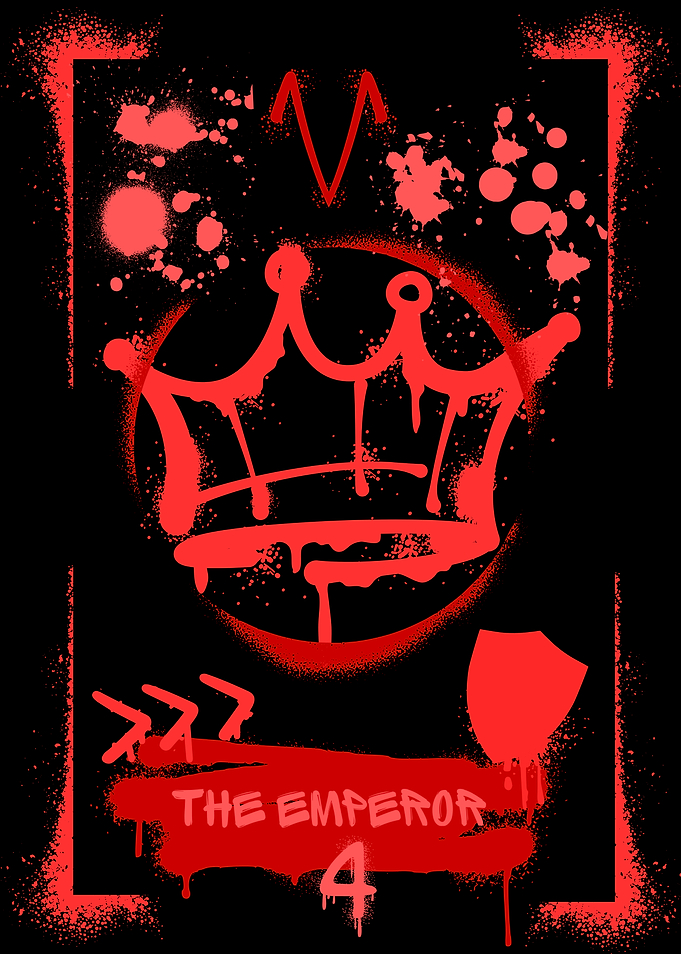 The Emperor Tarot Card Graffiti Art