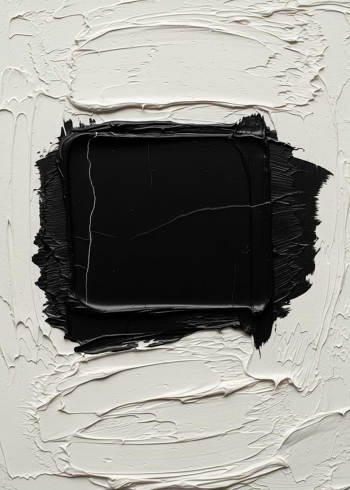 Abstract Black and White Texture Painting
