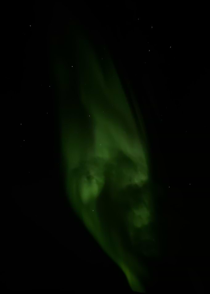Aurora Borealis in the Night Sky