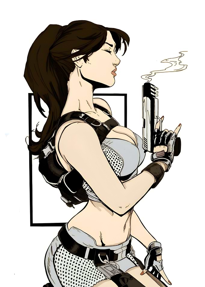 Lara croft with Gun