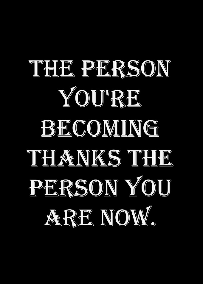Inspirational Quote on Black Background