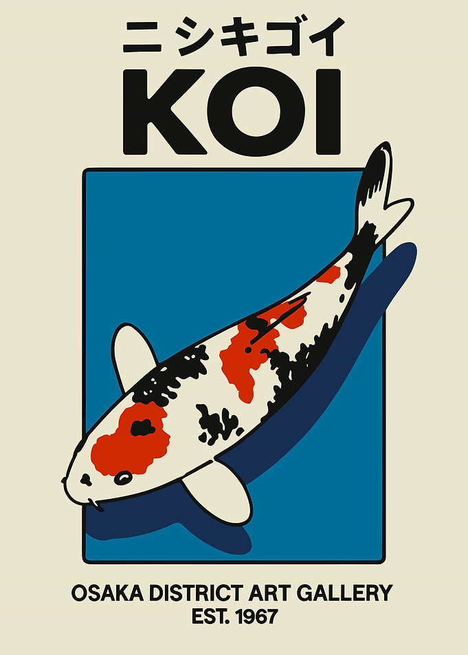 Koi Fish Osaka Art Gallery Poster