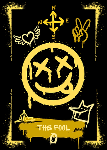 The Fool Tarot Card Graffiti Art