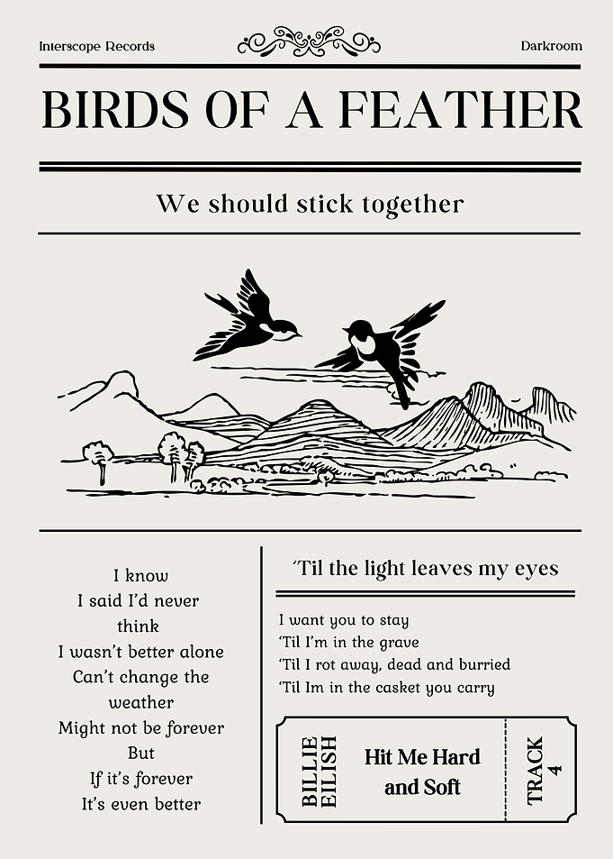 Billie Eilish Birds of a Feather Art