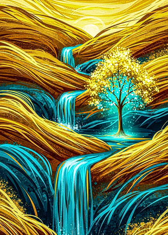 Golden Oasis of Life