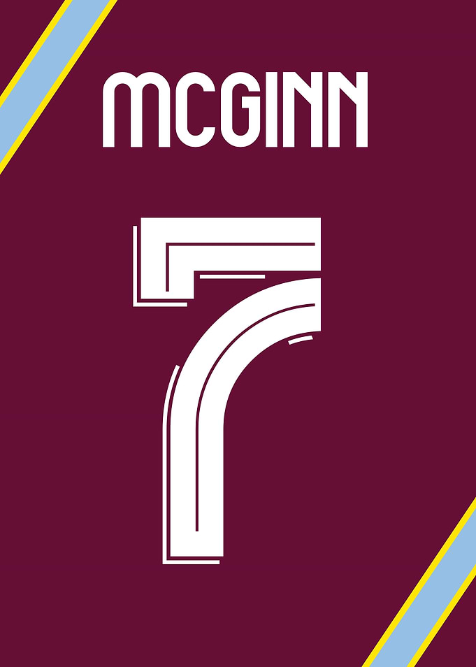 John McGinn Number 7 Aston Villa Football Jersey