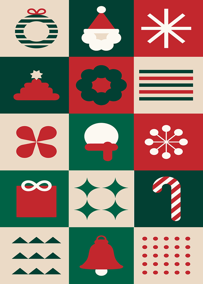 Christmas Pattern in Squares