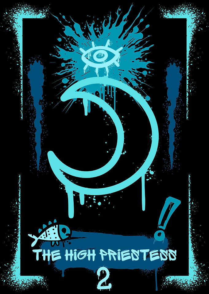 The High Priestess Graffiti Tarot Card Art