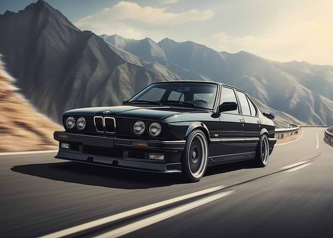 BMW E30 on Mountain Road