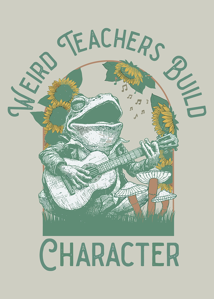 Frog Playing Guitar: Weird Teachers Build Character