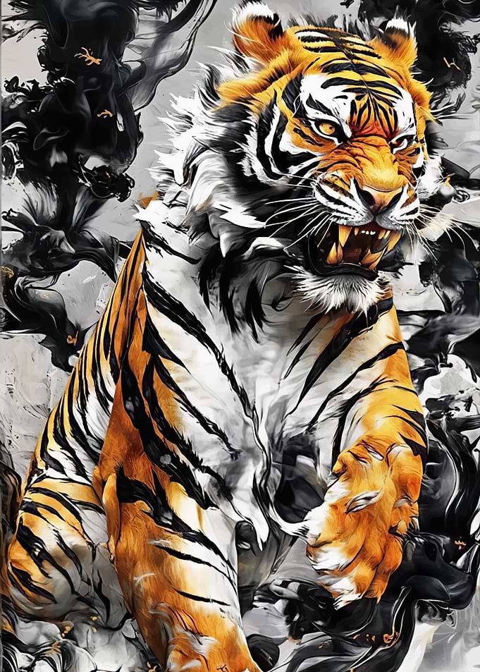 Fierce Tiger Art