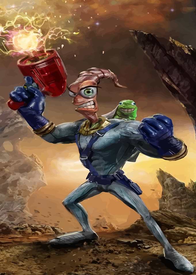 Earthworm Jim with Blaster