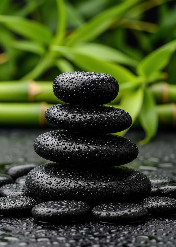 Zen Stones and Bamboo