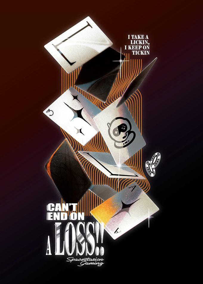 Gaming Cards with Spacestation Gaming Theme