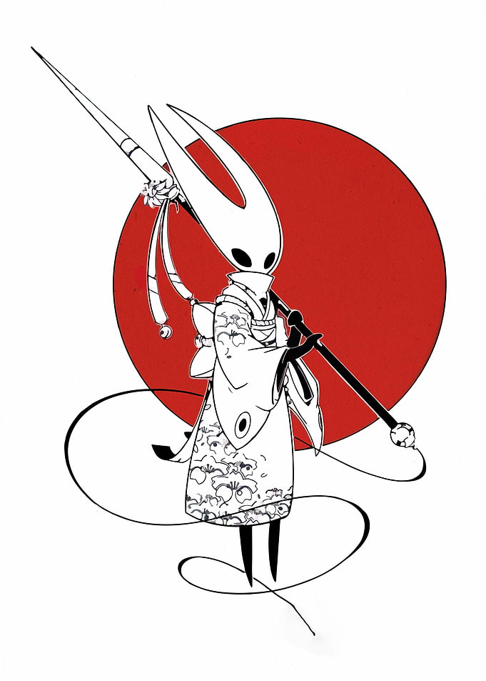 Hornet in Kimono with Red Sun