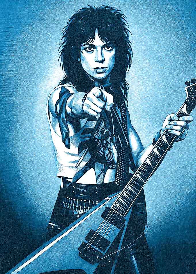 Rocker with Guitar Pointing Finger